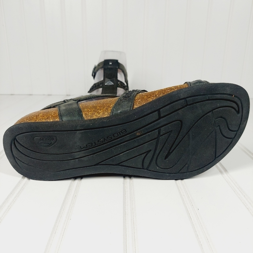 ABEO Gray Leather Woven Studded Comfort Sport Sandal H129 - Picture 11 of 13